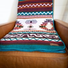 Alpace Wool Blanket Turquoise